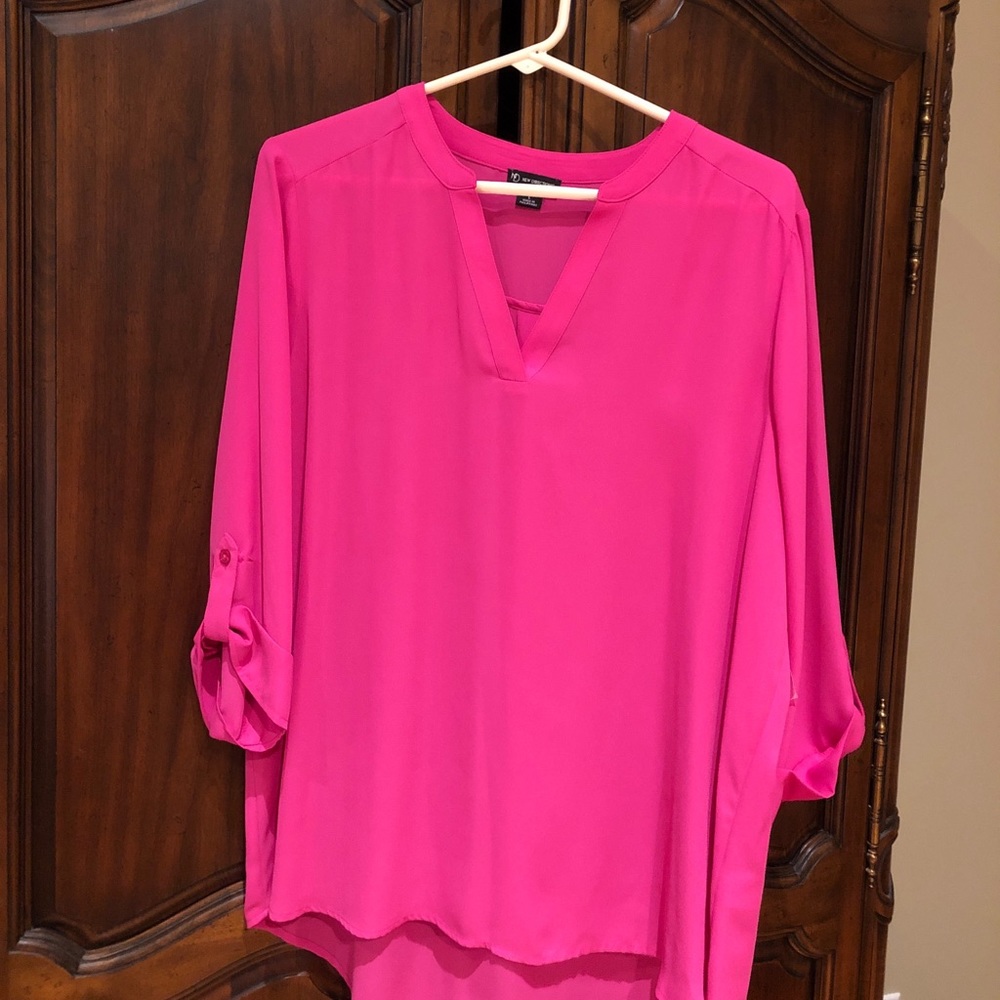 New directions pink blouse